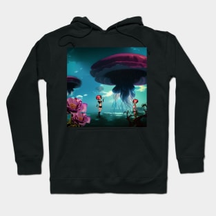 Awesome jellyfish  float in the sky Hoodie